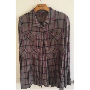 Flannel baby doll top